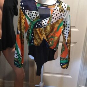 Cefian Multicolored bodysuit Medium